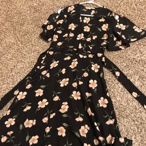 Black floral dress